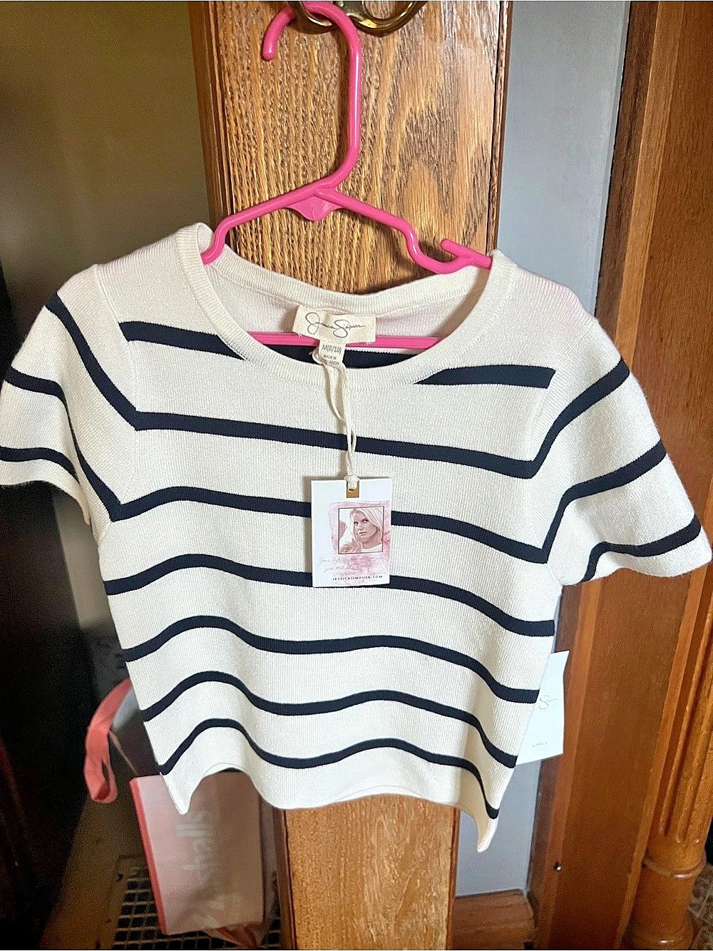 Jessica Simpson Style DZ182JS7 Girls Striped Sweater Size 8 NWT